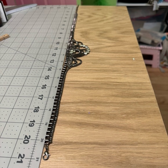 Bike Chain Rhinestone Necklace - Picture 5 of 5